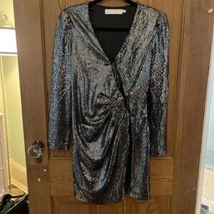 ASTR The Label Women's Wrap Sparkly Dress